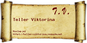 Teller Viktorina névjegykártya